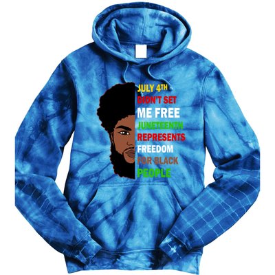 Freedom For Black People Celebrate Juneteenth 1865 Gift Tie Dye Hoodie