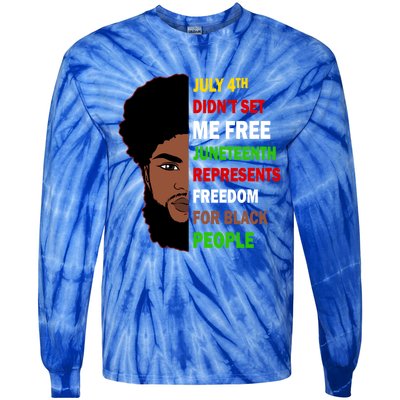 Freedom For Black People Celebrate Juneteenth 1865 Gift Tie-Dye Long Sleeve Shirt