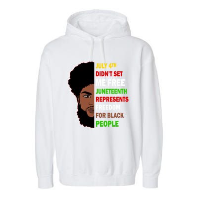 Freedom For Black People Celebrate Juneteenth 1865 Gift Garment-Dyed Fleece Hoodie