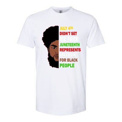 Freedom For Black People Celebrate Juneteenth 1865 Gift Softstyle CVC T-Shirt