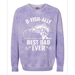 Funny Fishing Best Dad Ever Gift Colorblast Crewneck Sweatshirt