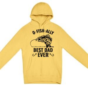 Funny Fishing Best Dad Ever Gift Premium Pullover Hoodie