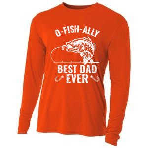 Funny Fishing Best Dad Ever Gift Cooling Performance Long Sleeve Crew