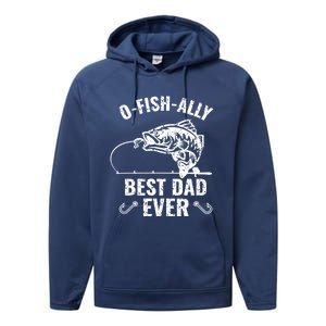 Funny Fishing Best Dad Ever Gift Performance Fleece Hoodie