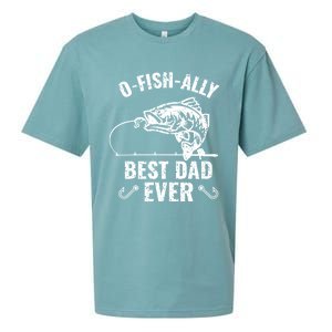 Funny Fishing Best Dad Ever Gift Sueded Cloud Jersey T-Shirt