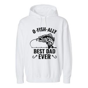 Funny Fishing Best Dad Ever Gift Garment-Dyed Fleece Hoodie