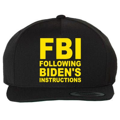 FBI Following Bidens Instructions Apparel Wool Snapback Cap