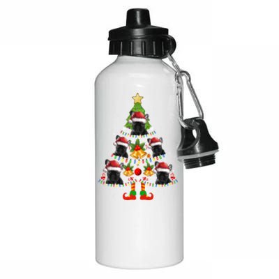 Funny French Bulldog Christmas Lights Tree Dog Lover Xmas Gift Aluminum Water Bottle