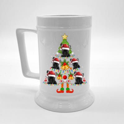 Funny French Bulldog Christmas Lights Tree Dog Lover Xmas Gift Beer Stein