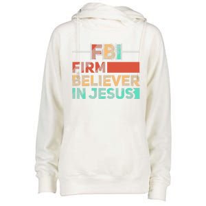 FBI Firm Believer In Jesus Motivational Christian Lover Womens Funnel Neck Pullover Hood