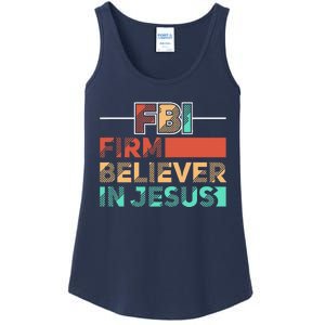 FBI Firm Believer In Jesus Motivational Christian Lover Ladies Essential Tank