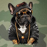 Funny French Bulldog Frenchie Rap Hip Hop R&B Legacy Tie Dye Trucker Hat