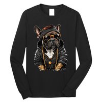 Funny French Bulldog Frenchie Rap Hip Hop R&B Long Sleeve Shirt