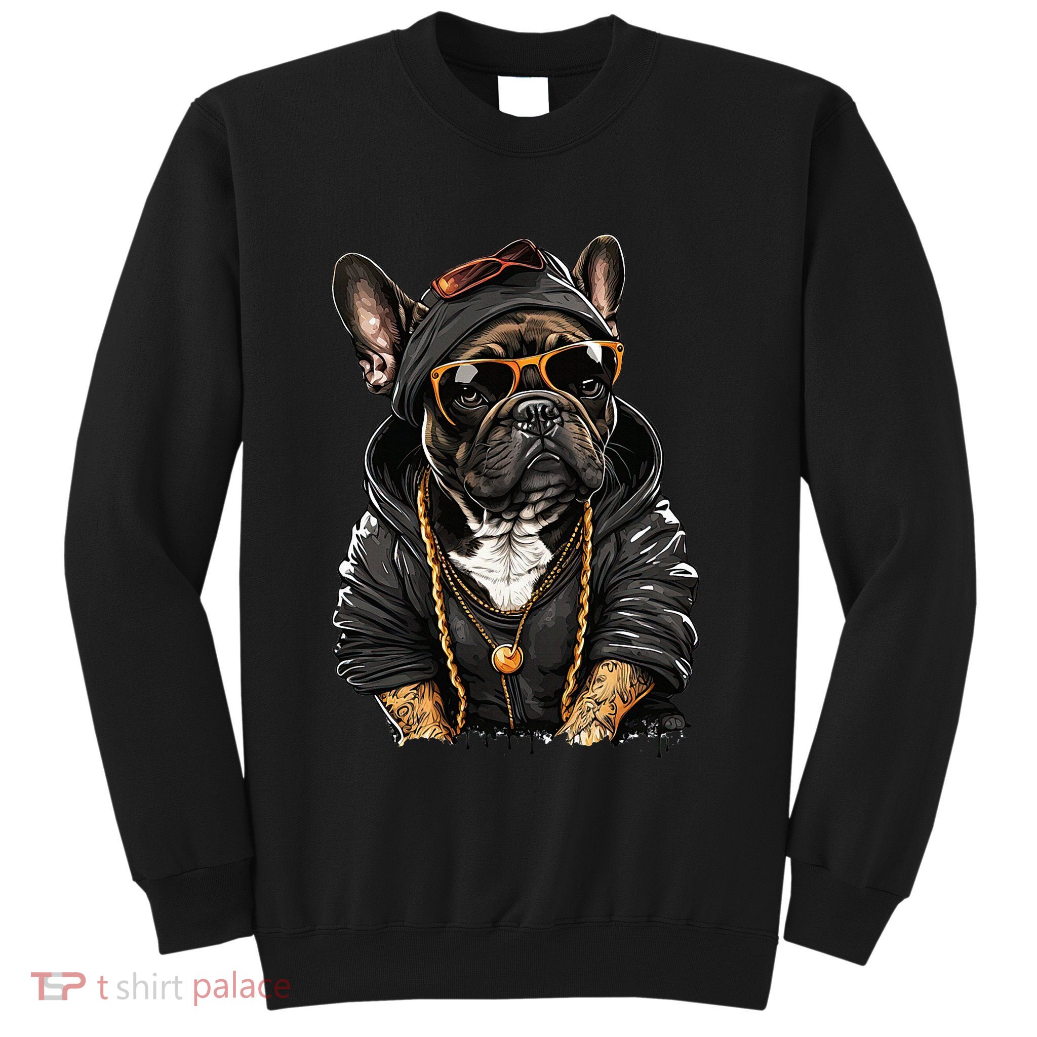 Funny French Bulldog Frenchie Rap Hip Hop R&B Sweatshirt