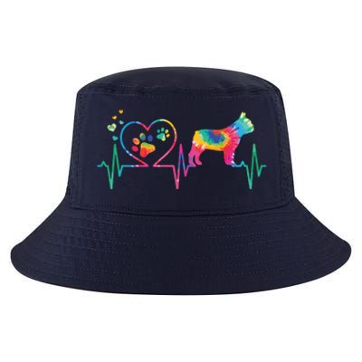 Frenchie French Bulldog Mom Dad Heartbeat Tie Dye Dog Gift Cool Comfort Performance Bucket Hat