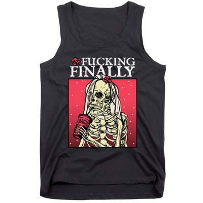 Fucking Finally Bride Bachelorette Engagement Party Bride Tank Top