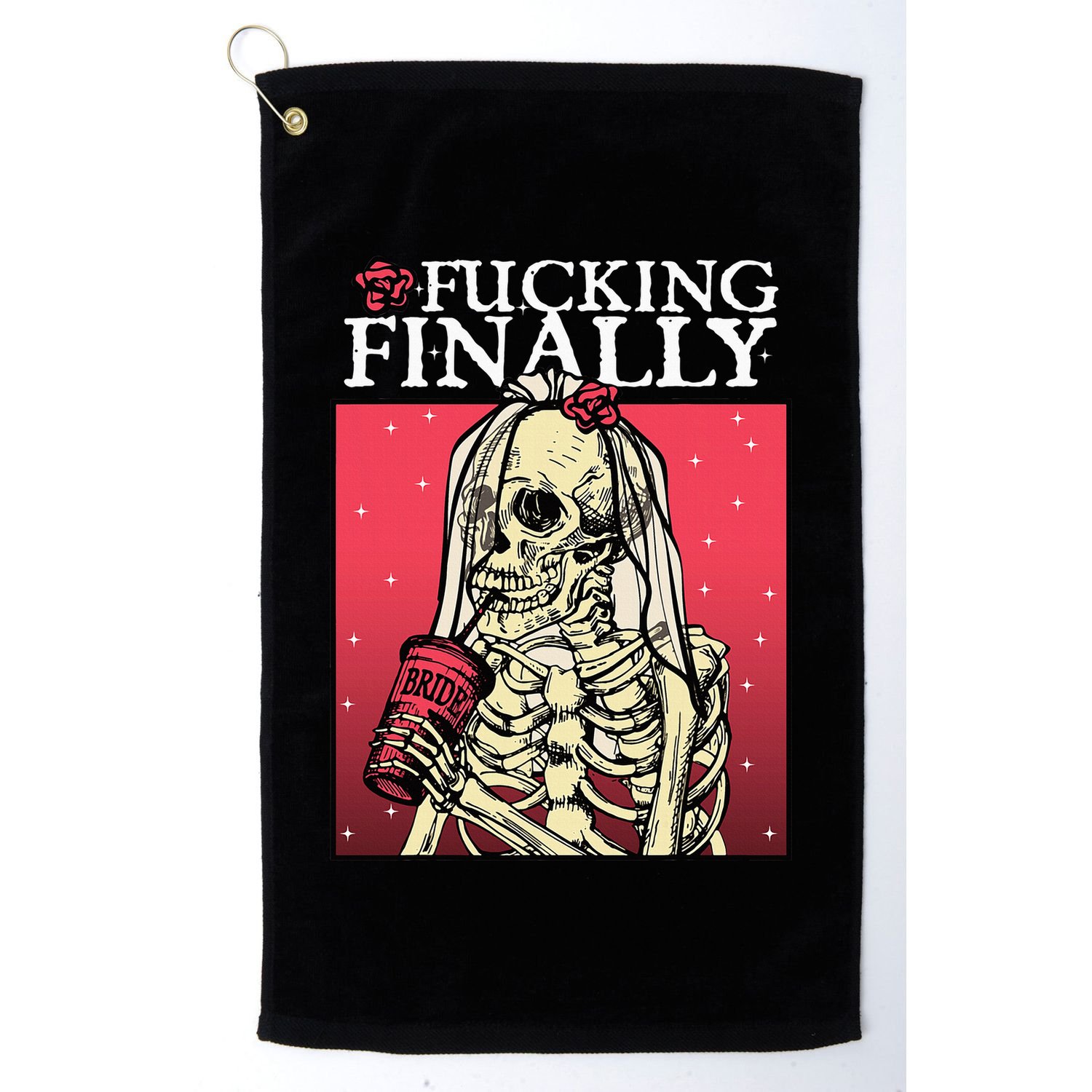 Fucking Finally Bride Bachelorette Engagement Party Bride Golf Towel