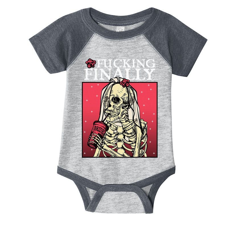 Fucking Finally Bride Bachelorette Engagement Party Bride Infant Baby Jersey Bodysuit