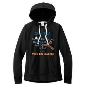 From Fur Babies for Father - Father's Day Cat Dad Women's Fleece Hoodie