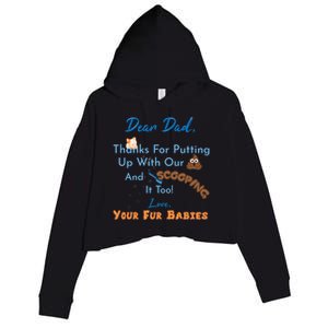 From Fur Babies for Father - Father's Day Cat Dad Crop Fleece Hoodie