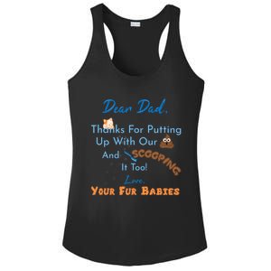 From Fur Babies for Father - Father's Day Cat Dad Ladies PosiCharge Competitor Racerback Tank