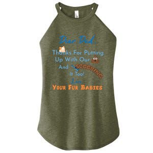 From Fur Babies for Father - Father's Day Cat Dad Women's Perfect Tri Rocker Tank