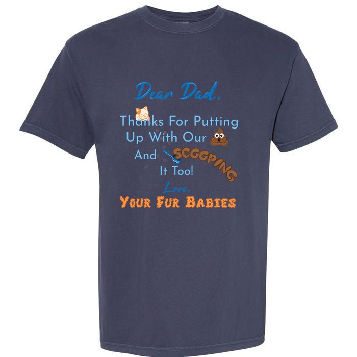 From Fur Babies for Father - Father's Day Cat Dad Garment-Dyed Heavyweight T-Shirt