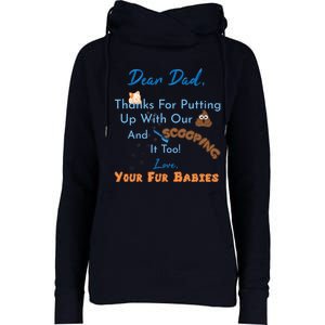 From Fur Babies for Father - Father's Day Cat Dad Womens Funnel Neck Pullover Hood