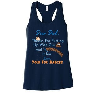 From Fur Babies for Father - Father's Day Cat Dad Women's Racerback Tank