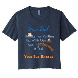 From Fur Babies for Father - Father's Day Cat Dad Women's Crop Top Tee