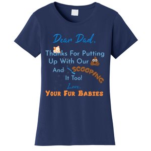 From Fur Babies for Father - Father's Day Cat Dad Women's T-Shirt