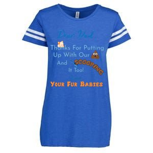 From Fur Babies for Father - Father's Day Cat Dad Enza Ladies Jersey Football T-Shirt