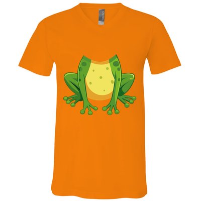 Funny Frog Body Diy Costume Animal Cosplay Halloween Day V-Neck T-Shirt