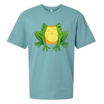 Funny Frog Body Diy Costume Animal Cosplay Halloween Day Sueded Cloud Jersey T-Shirt