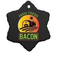 Farm Fresh Bacon Ceramic Star Ornament