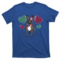 Funny French Bulldog Lovers Red Plaid Heart Valentines Day Funny Gift T-Shirt