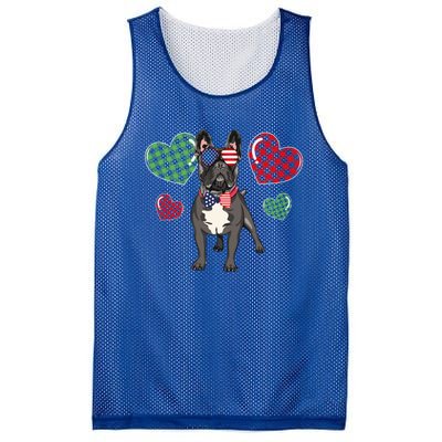 Funny French Bulldog Lovers Red Plaid Heart Valentines Day Funny Gift Mesh Reversible Basketball Jersey Tank