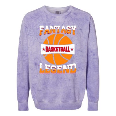 Funny Fantasy Basketball Legend For Bball Fan Colorblast Crewneck Sweatshirt