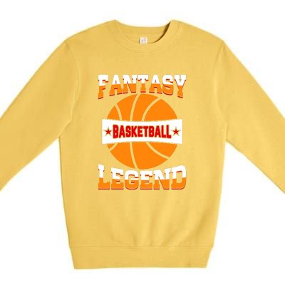 Funny Fantasy Basketball Legend For Bball Fan Premium Crewneck Sweatshirt