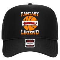 Funny Fantasy Basketball Legend For Bball Fan High Crown Mesh Back Trucker Hat