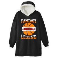 Funny Fantasy Basketball Legend For Bball Fan Hooded Wearable Blanket