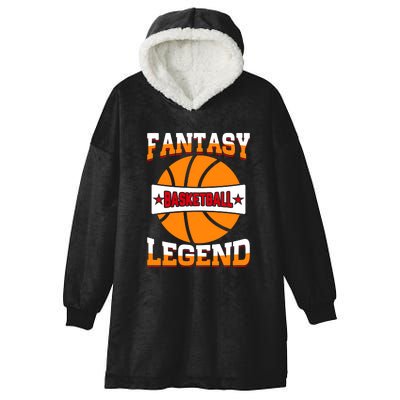 Funny Fantasy Basketball Legend For Bball Fan Hooded Wearable Blanket