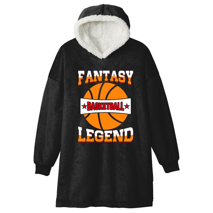 Funny Fantasy Basketball Legend For Bball Fan Hooded Wearable Blanket