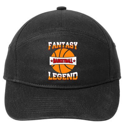 Funny Fantasy Basketball Legend For Bball Fan 7-Panel Snapback Hat