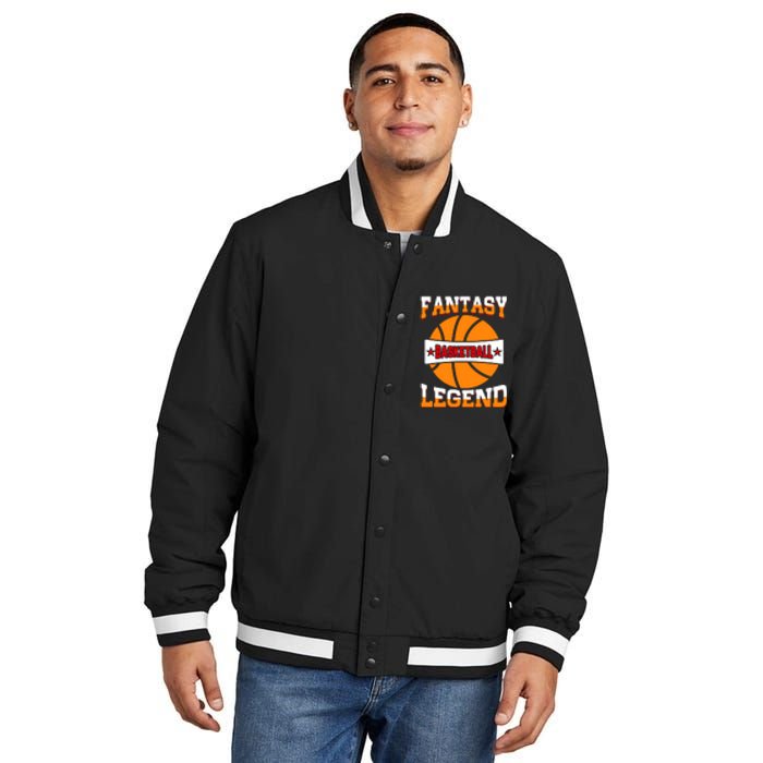 Funny Fantasy Basketball Legend For Bball Fan Insulated Varsity Jacket