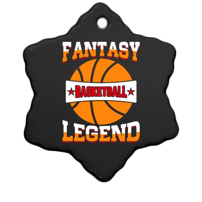 Funny Fantasy Basketball Legend For Bball Fan Ceramic Star Ornament