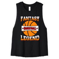 Funny Fantasy Basketball Legend For Bball Fan Women's Racerback Cropped Tank