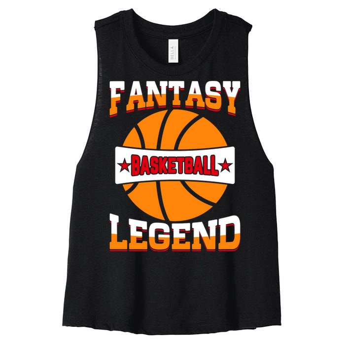 Funny Fantasy Basketball Legend For Bball Fan Women's Racerback Cropped Tank