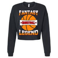 Funny Fantasy Basketball Legend For Bball Fan Cropped Pullover Crew