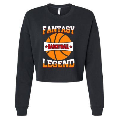 Funny Fantasy Basketball Legend For Bball Fan Cropped Pullover Crew